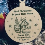 First Christmas in Your New Home Bauble Personalised Ornament