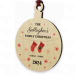 Personalised Christmas Decoration For Family of 2 Ornament