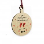 Personalised Christmas Decoration For Family of 2 Ornament