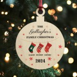 Personalised Christmas Decoration For Family of 3 Ornament