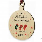 Personalised Christmas Decoration For Family of 3 Ornament