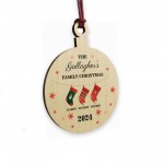 Personalised Christmas Decoration For Family of 3 Ornament