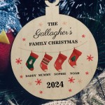 Personalised Christmas Decoration For Family of 4 Ornament