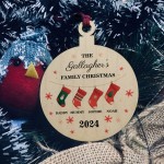 Personalised Christmas Decoration For Family of 4 Ornament