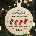 Personalised Christmas Decoration For Family of 4 Ornament