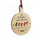 Personalised Christmas Decoration For Family of 5 Ornament
