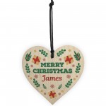 Personalised Merry Christmas Heart Gift For Friends Family