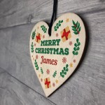 Personalised Merry Christmas Heart Gift For Friends Family