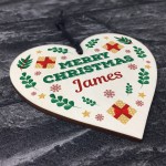 Personalised Merry Christmas Heart Gift For Friends Family