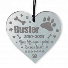 Personalised Pet Memorial Christmas Tree Bauble Decoration Heart