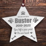 Personalised Pet Memorial Christmas Tree Bauble Decoration Star