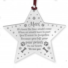 DOG MEMORIAL Acrylic Christmas Tree Poem Decoration Personalised