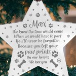 DOG MEMORIAL Acrylic Christmas Tree Poem Decoration Personalised