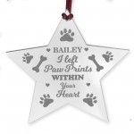 PET MEMORIAL Acrylic Christmas Tree Decoration Personalised Star