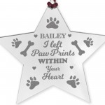 PET MEMORIAL Acrylic Christmas Tree Decoration Personalised Star
