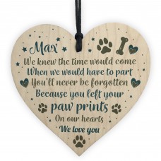 Dog Memorial Wooden Christmas Tree Decoration Personalised Pet
