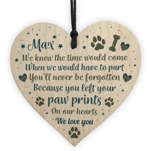 Dog Memorial Wooden Christmas Tree Decoration Personalised Pet