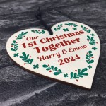 Personalised 1st First Christmas Together Tree Decoration Bauble