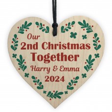 Our 2nd Christmas Together Bauble Personalised Couple Decoration