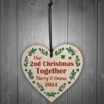 Our 2nd Christmas Together Bauble Personalised Couple Decoration