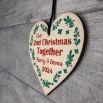 Our 2nd Christmas Together Bauble Personalised Couple Decoration