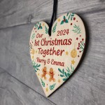 Our 1st Christmas Together Bauble Personalised Couples Bauble