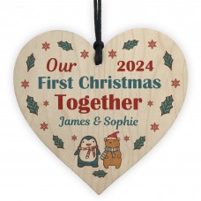 Novelty First Christmas Together Bauble Personalised Couple Gift