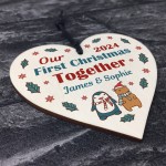 Novelty First Christmas Together Bauble Personalised Couple Gift