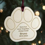 Personalised Pet Memorial Christmas Tree Bauble Decoration