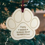 Pet Memorial Personalised Christmas Tree Bauble Decoration