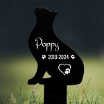 Personalised Cat Grave Marker Cat Memorial Stake Custom Name
