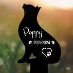 Personalised Cat Grave Marker Cat Memorial Stake Custom Name