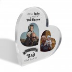 Personalised Dad Birthday Gifts Custom Photo Acrylic Plaque