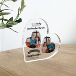 Grandma Gifts from Grandchildren, Acrylic Heart Plaque Grandma 