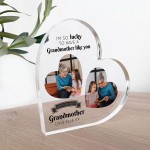 Grandma Gifts from Grandchildren, Acrylic Heart Plaque Grandma 