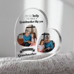 Grandma Gifts from Grandchildren, Acrylic Heart Plaque Grandma 