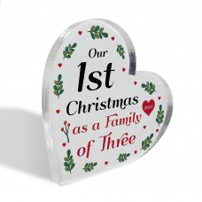 Our 1st Christmas As A Family Of Three Personalised Family Gift
