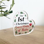 Our 1st Christmas As A Family Of Three Personalised Family Gift