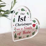 Our 1st Christmas As A Family Of Three Personalised Family Gift