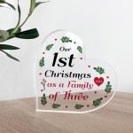 Our 1st Christmas As A Family Of Three Personalised Family Gift
