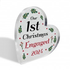 Our 1st Christmas Engaged Personalised Couple Gift Christmas Gif