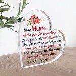 Keepsake Gifts for Mum Heart Acrylic Plaque Best Mum Gifts