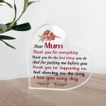 Keepsake Gifts for Mum Heart Acrylic Plaque Best Mum Gifts