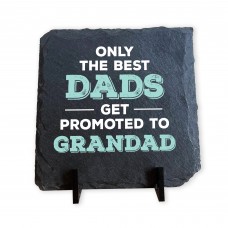 The Best Dads Get Promoted To Grandad Slate Plaque Grandfather
