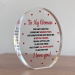 Gift For My Woman Girlfriend Wife For Valentines Anniversary