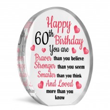 60th Birthday Gifts For Mum Auntie Sister Nan Nanny Acrylic