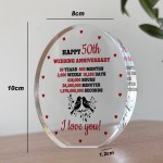 50th Anniversary Wedding Gifts for Wife Couple Gift Acrylic Sign