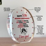 50th Anniversary Wedding Gifts for Wife Couple Gift Acrylic Sign