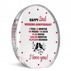2nd Anniversary Wedding Gifts for Wife Couple Gifts Acrylic Sign