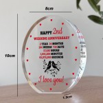 2nd Anniversary Wedding Gifts for Wife Couple Gifts Acrylic Sign